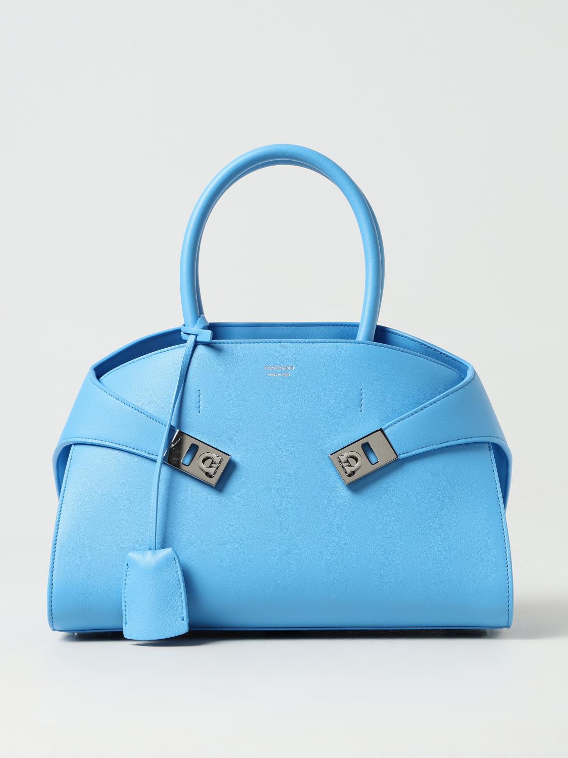 Shoulder Bag FERRAGAMO Woman colour Gnawed Blue