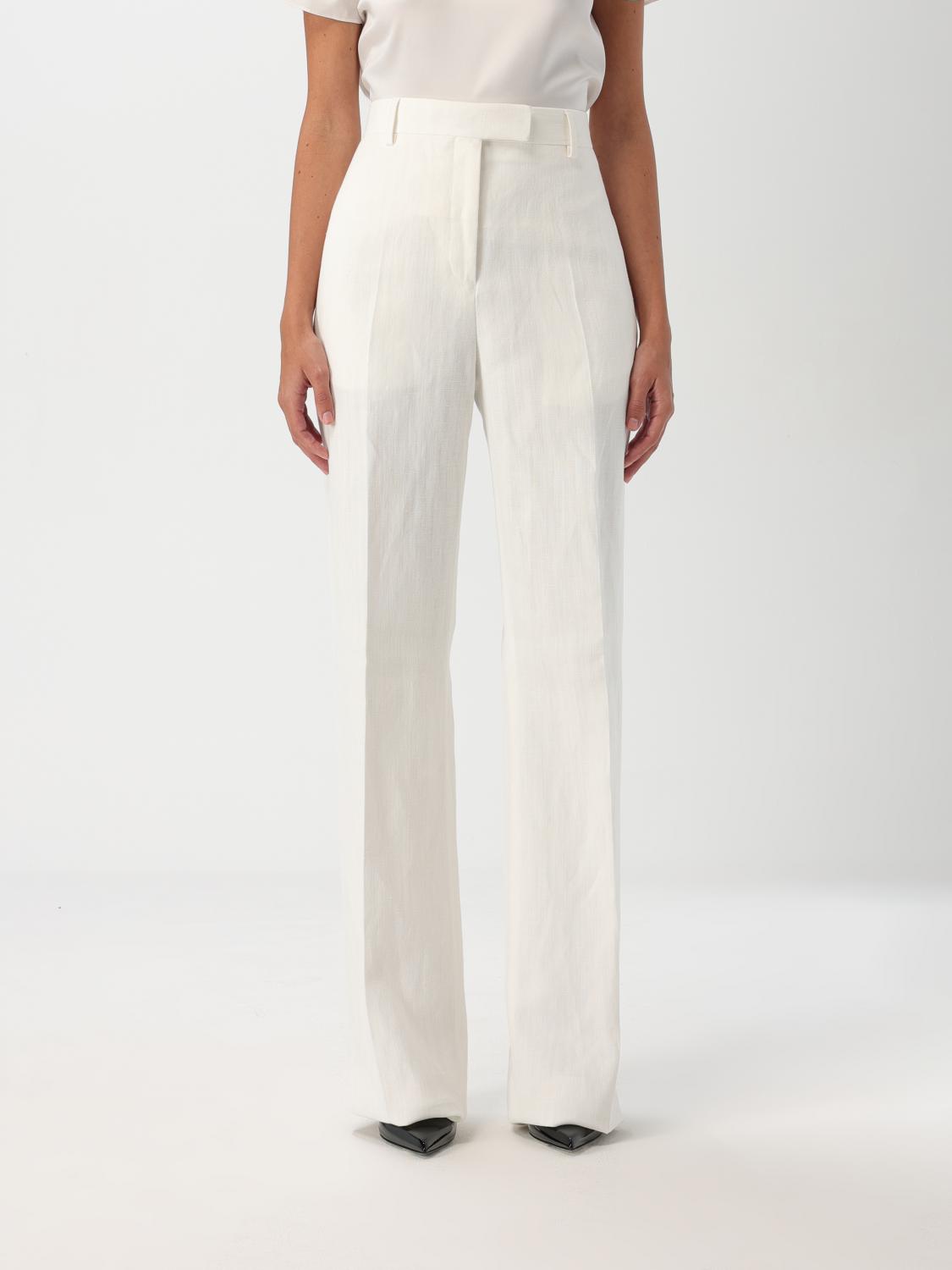 Ferragamo Pants Woman Color White In White