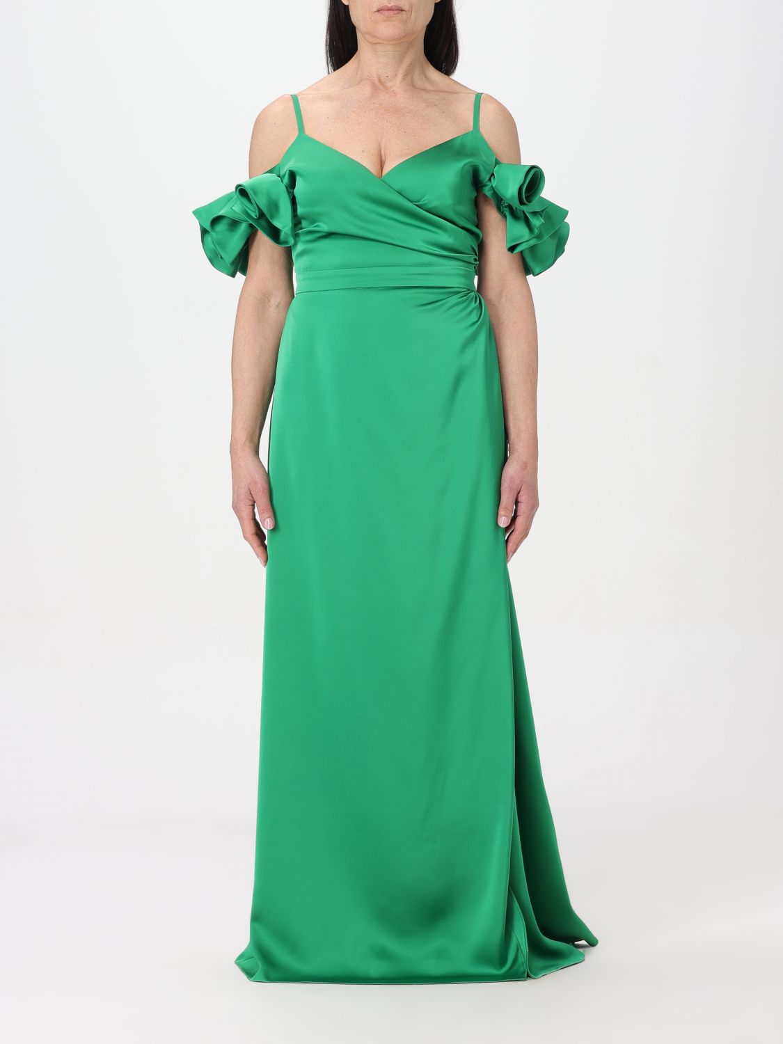 Shop H Couture Dress  Woman Color Green