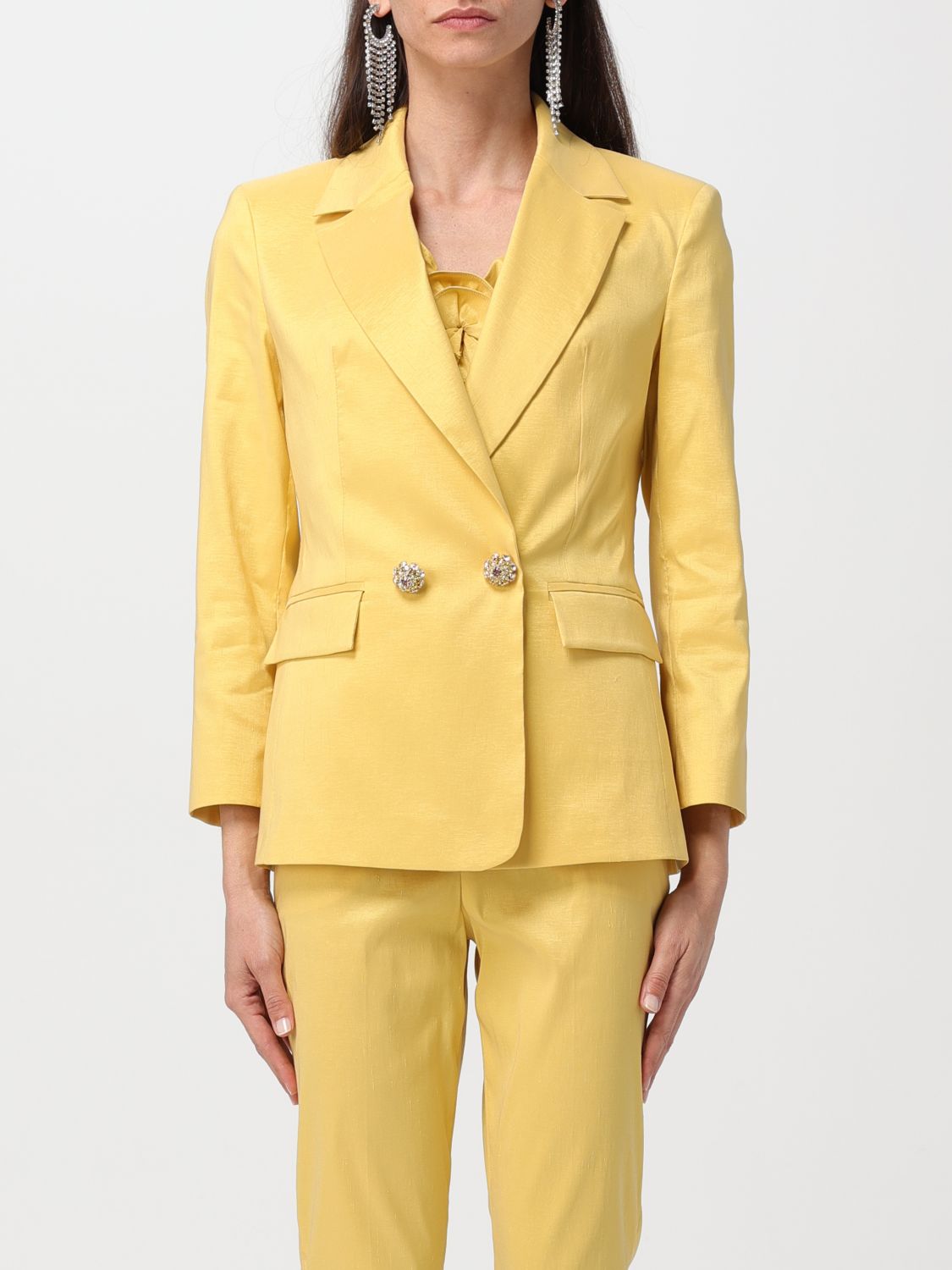 Shop H Couture Blazer  Woman Color Gold
