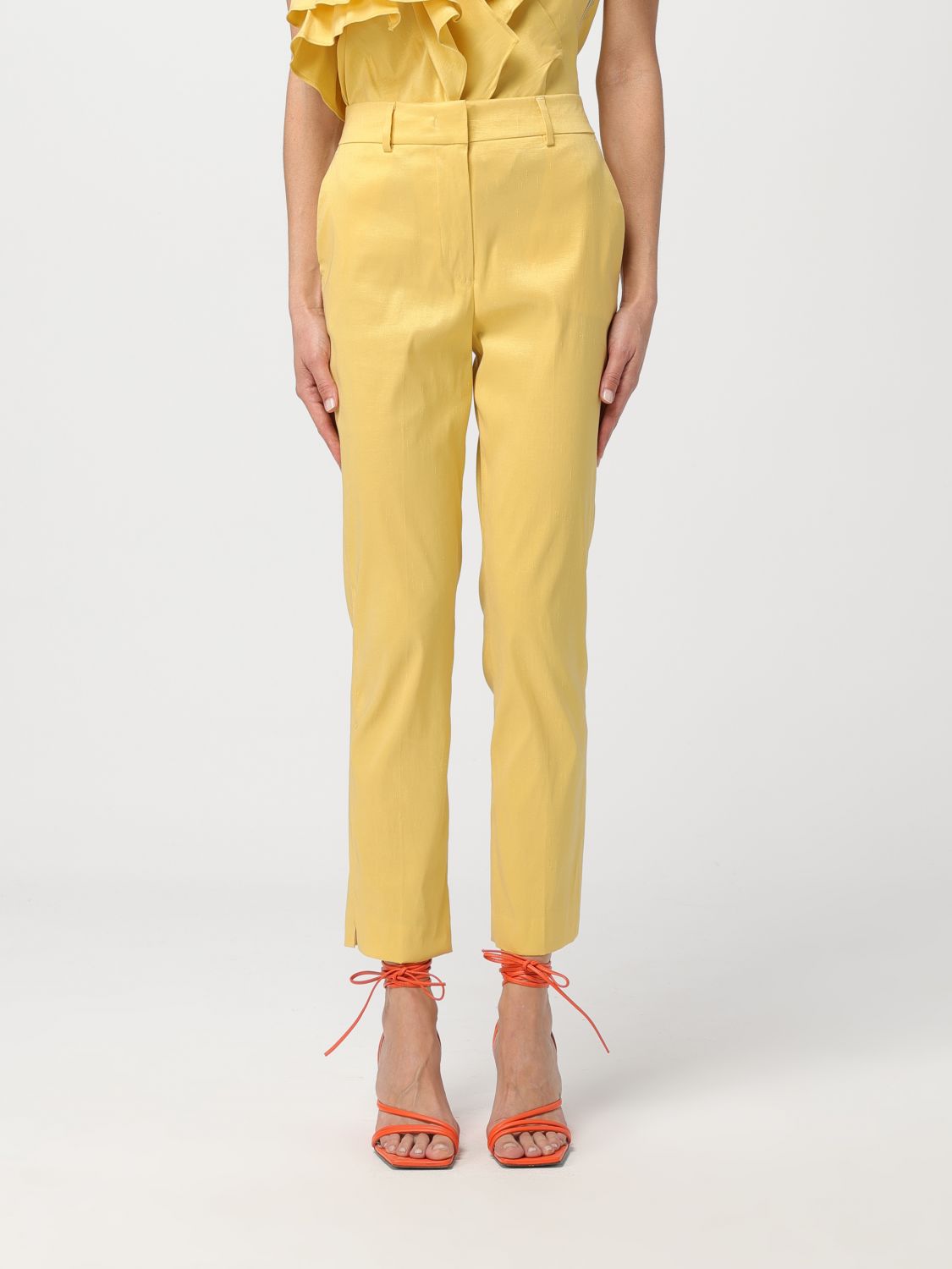 Shop H Couture Pants  Woman Color Gold