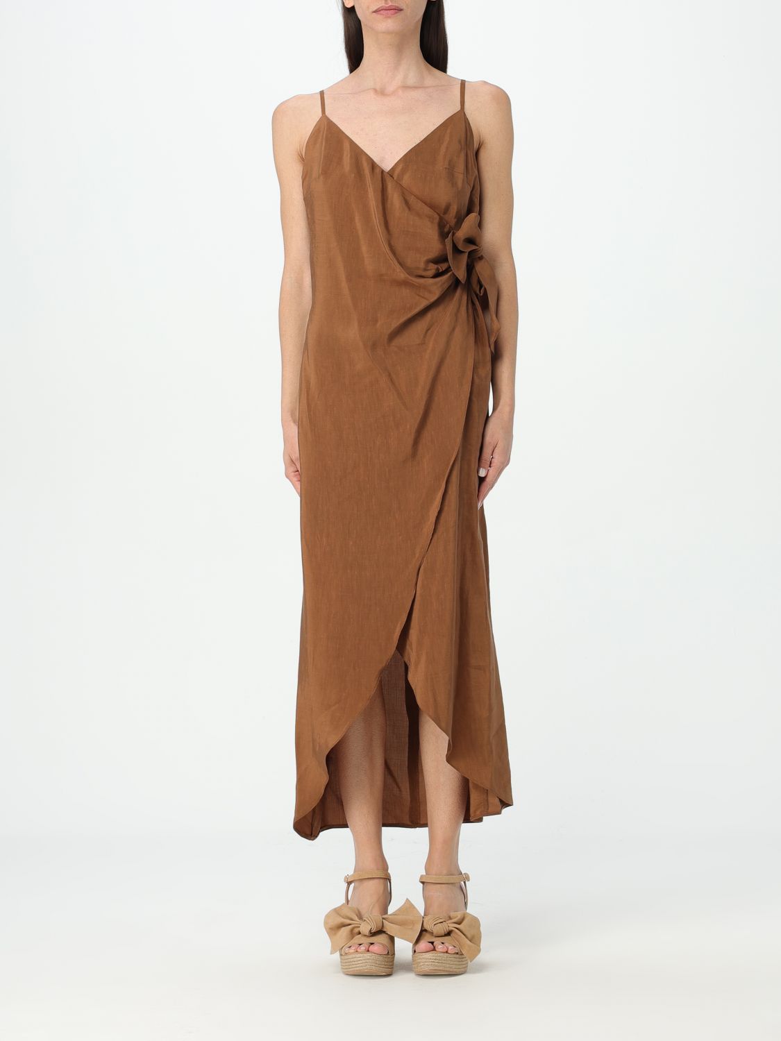 Shop Hanita Dress  Woman Color Brown In 棕色