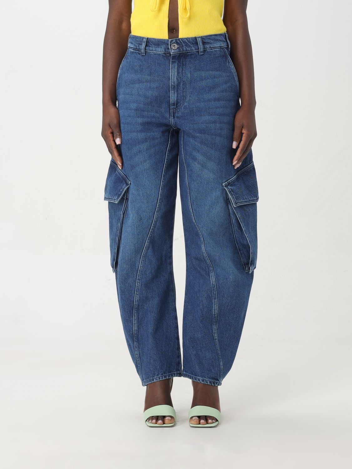 Shop Jw Anderson Jeans  Woman Color Blue
