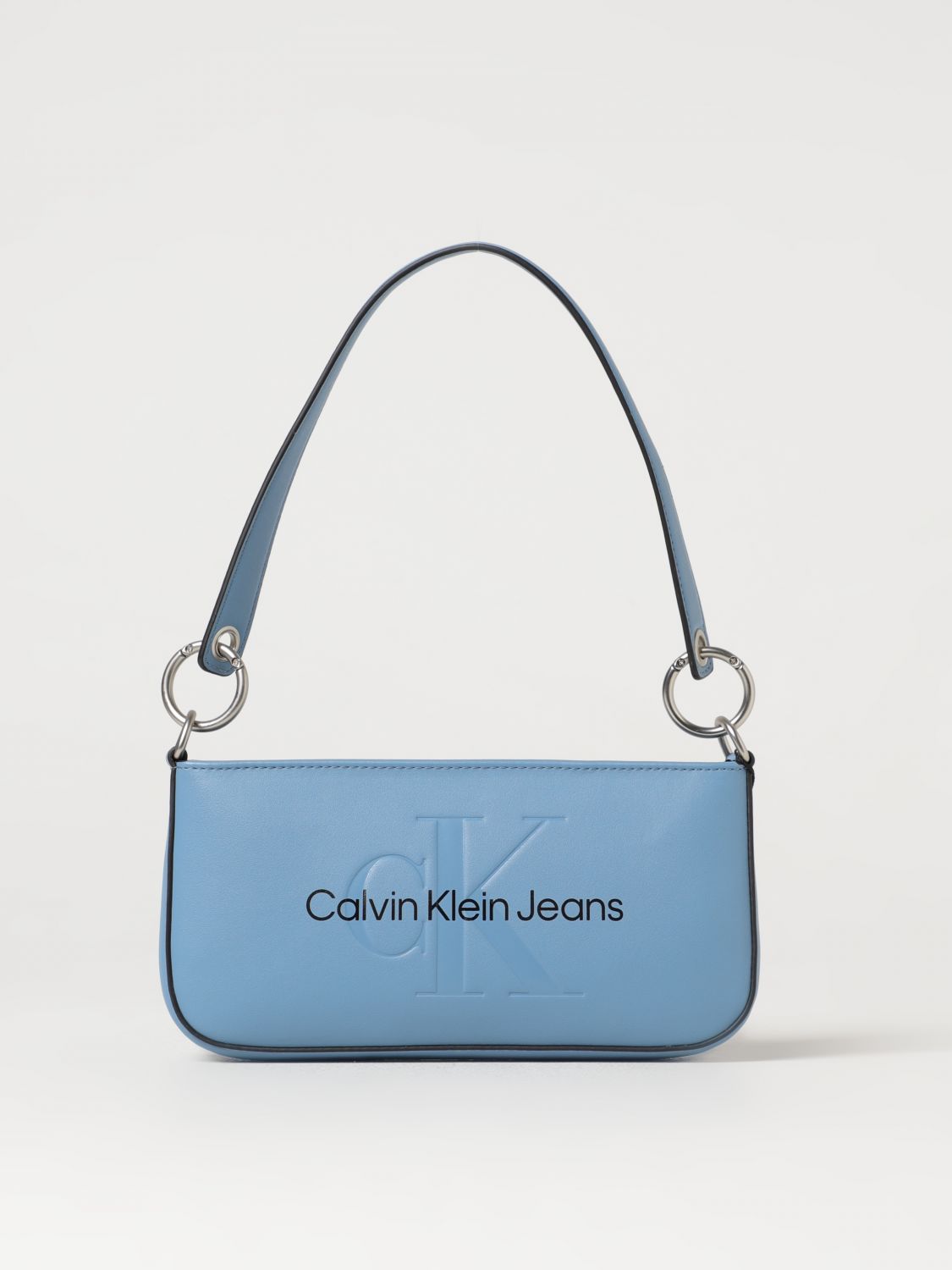 Shop Ck Jeans Shoulder Bag  Woman Color Gnawed Blue