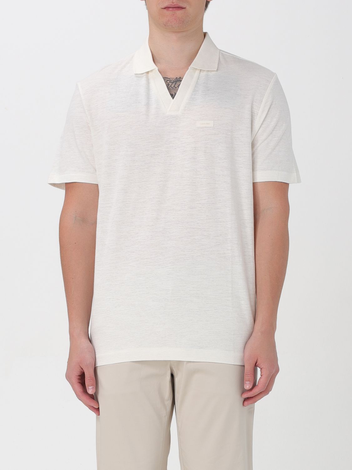 Calvin Klein Polo Shirt  Men Colour White In 白色