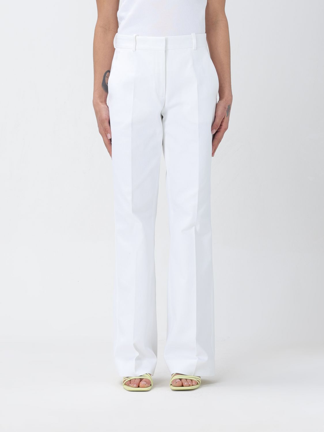 Shop Calvin Klein Pants  Woman Color White
