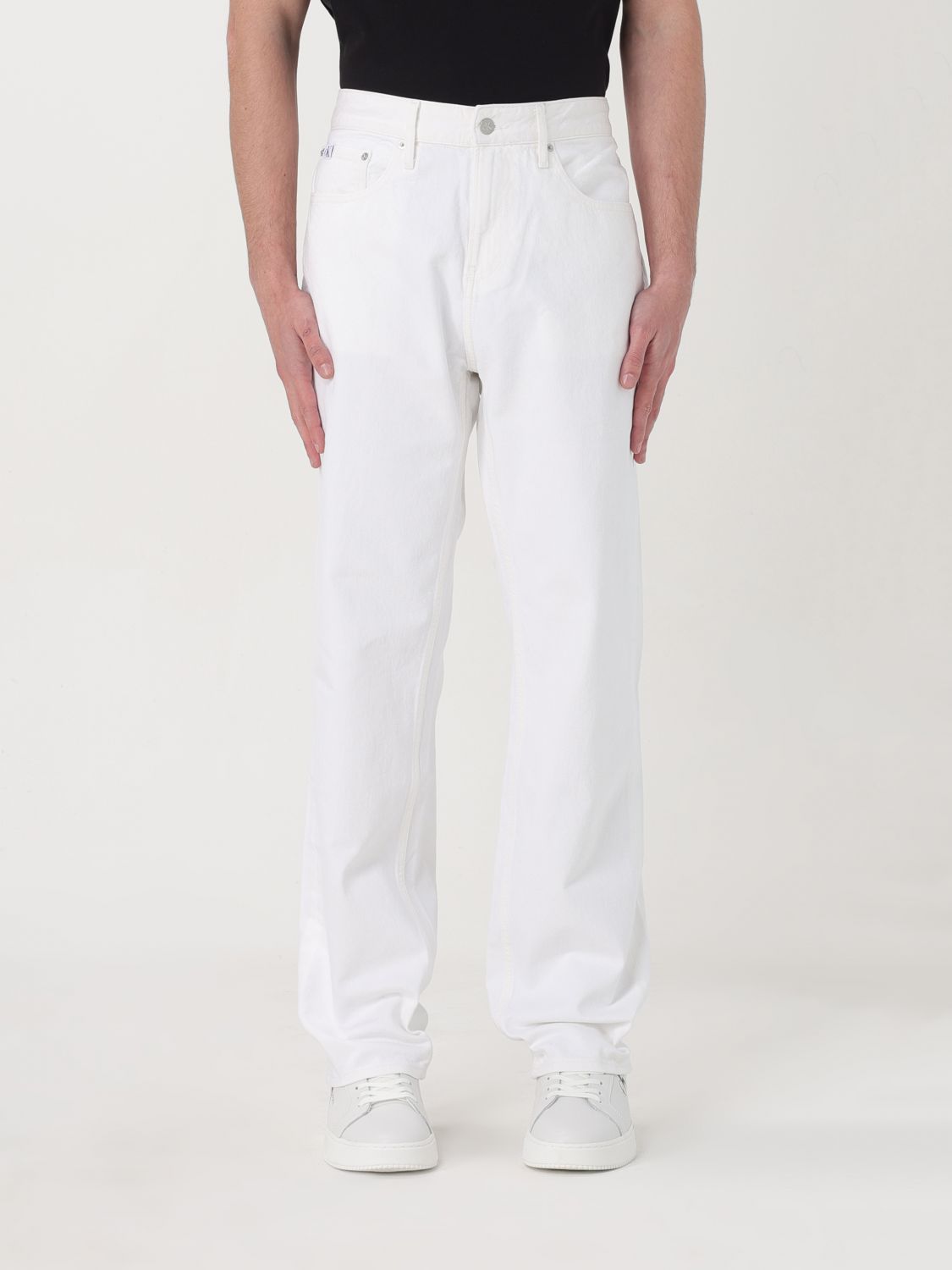 Ck Jeans Jeans  Men Color White
