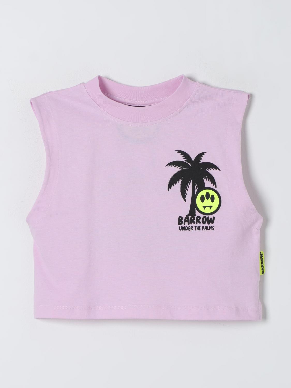 Barrow Logo-print Cropped Tank Top In Pink