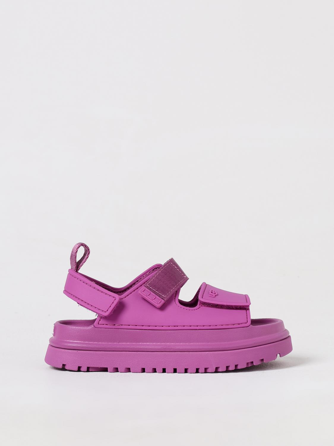 Shop Ugg Shoes  Kids Color Cyclamen In 紫红色