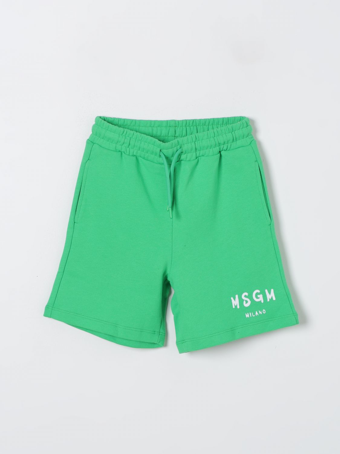 短裤 MSGM KIDS 儿童 颜色 绿色