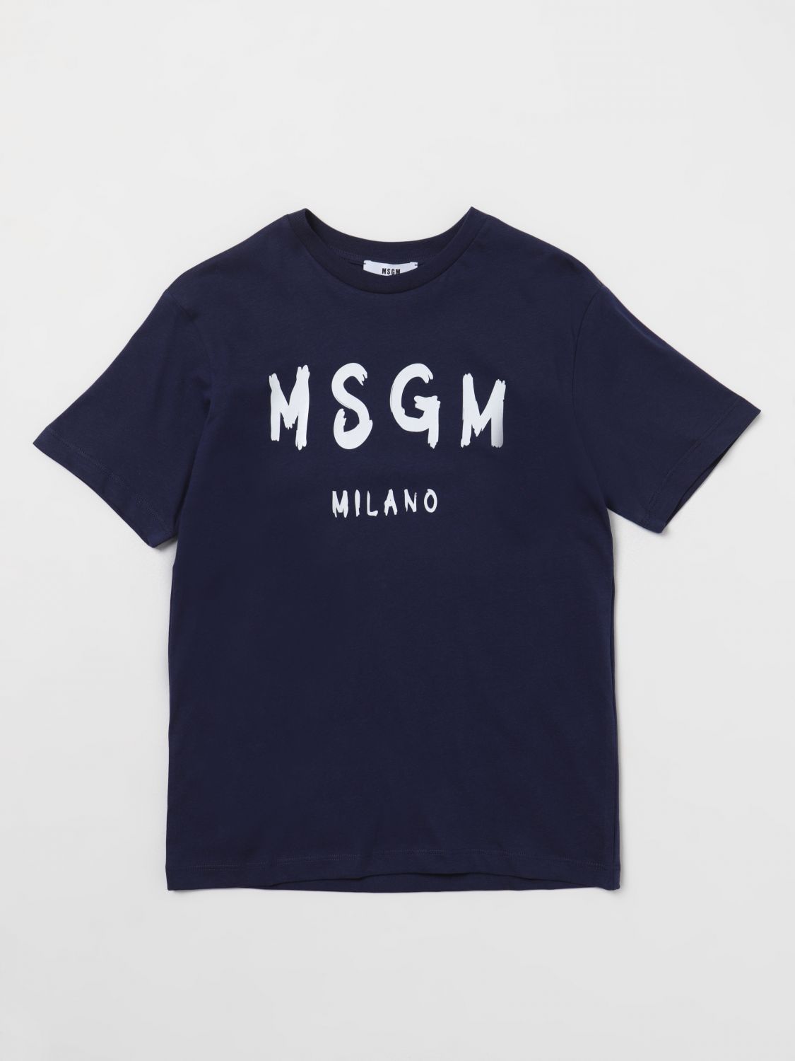 Shop Msgm T-shirt  Kids Kids Color Blue