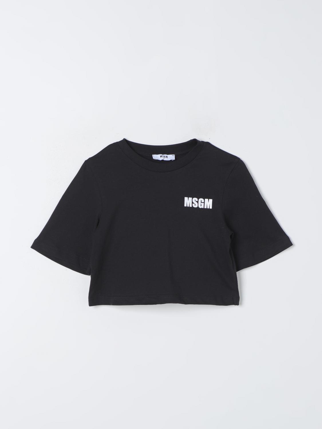 Shop Msgm T-shirt  Kids Kids Color Black