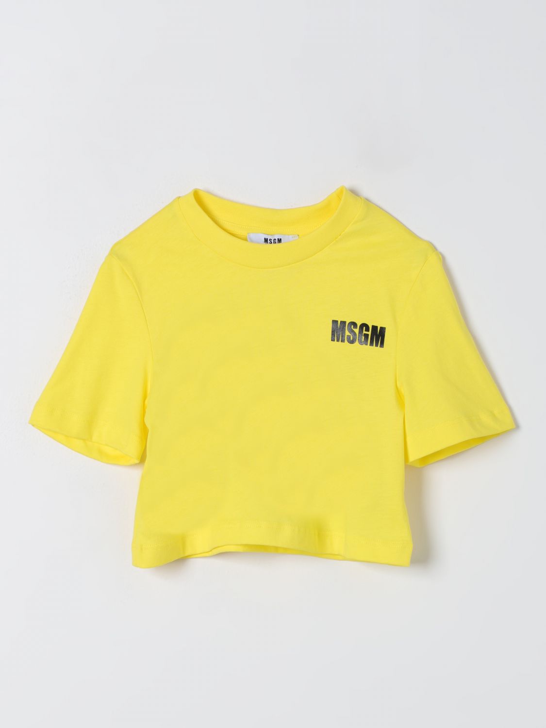 Msgm T恤  Kids 儿童 颜色 黄色 In Yellow