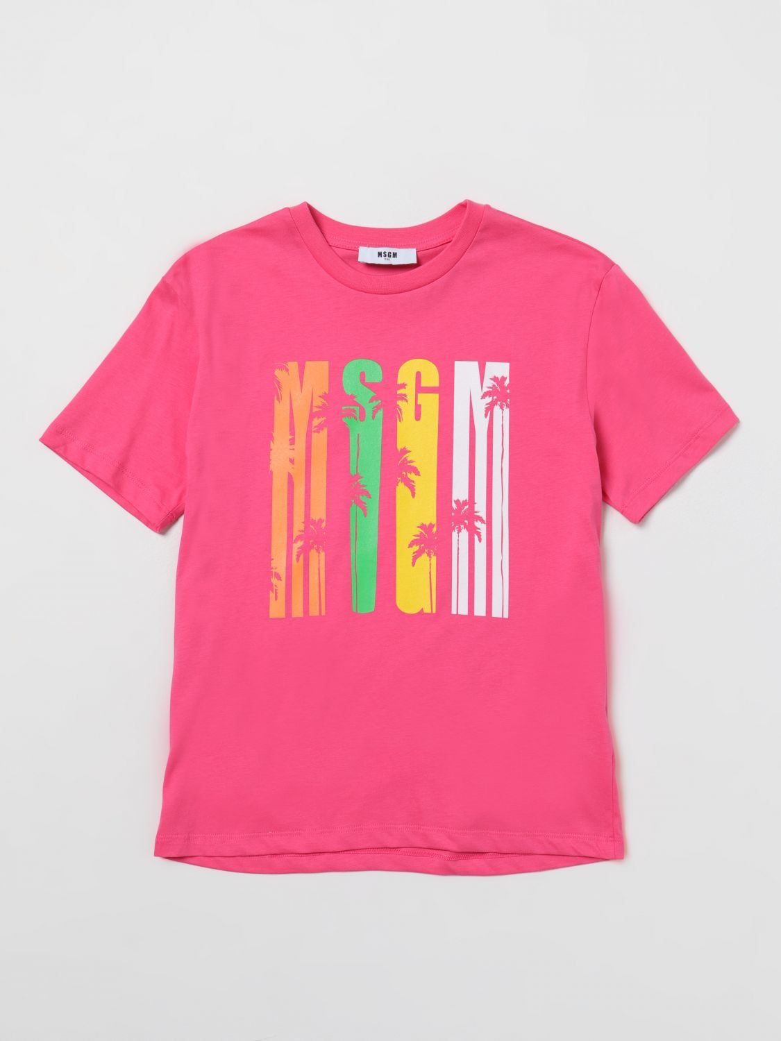 Shop Msgm T-shirt  Kids Kids Color Fuchsia
