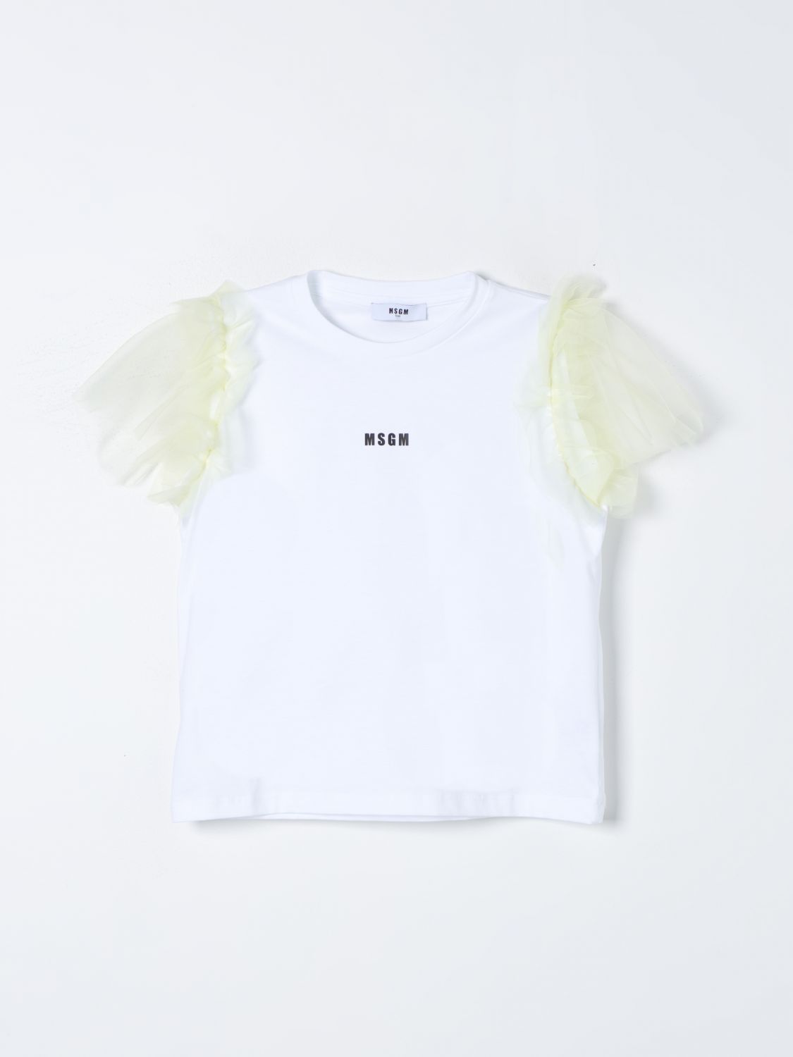 Shop Msgm T-shirt Kids Kids Color White