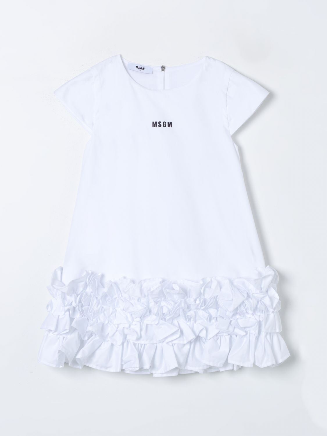 Shop Msgm Dress  Kids Kids Color White