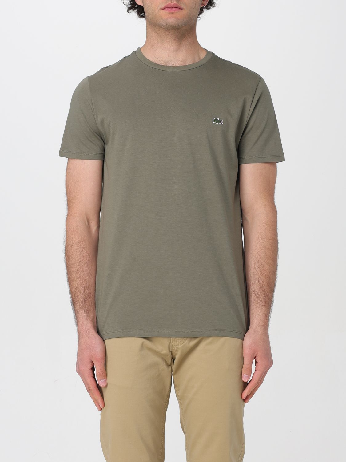 Shop Lacoste T-shirt  Men Color Olive