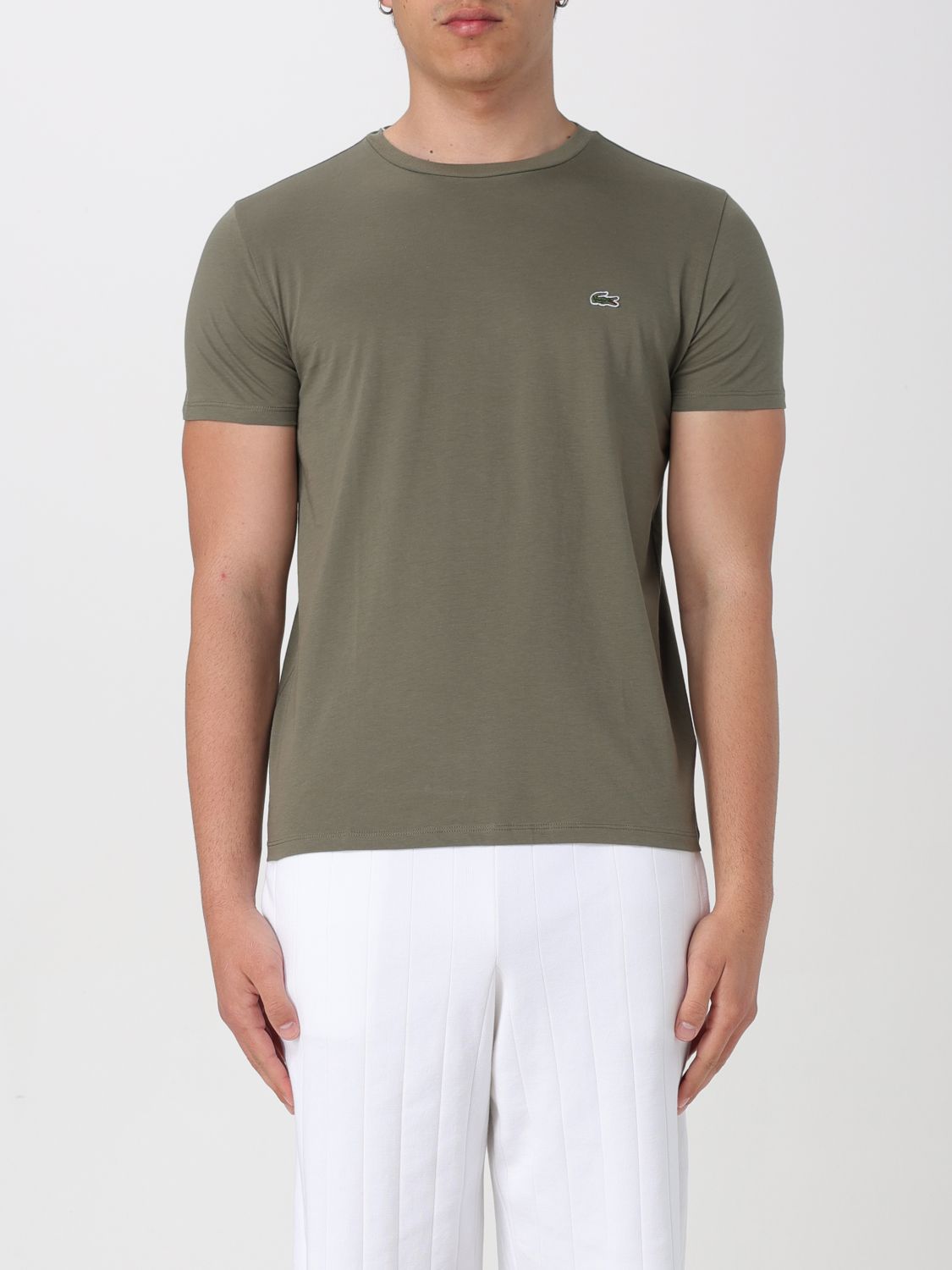 Shop Lacoste T-shirt  Men Color Military
