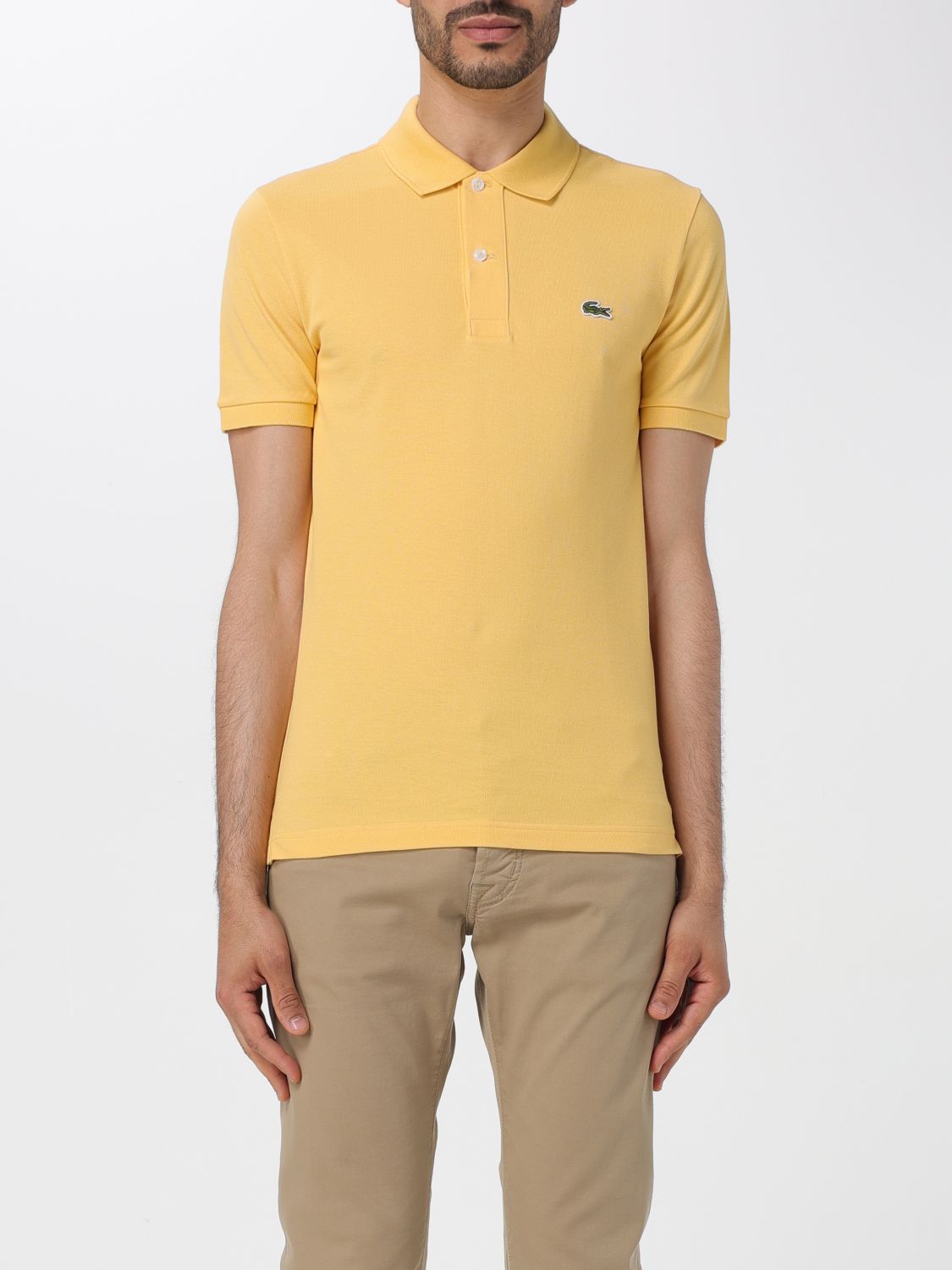 Shop Lacoste Polo Shirt  Men Color Yellow