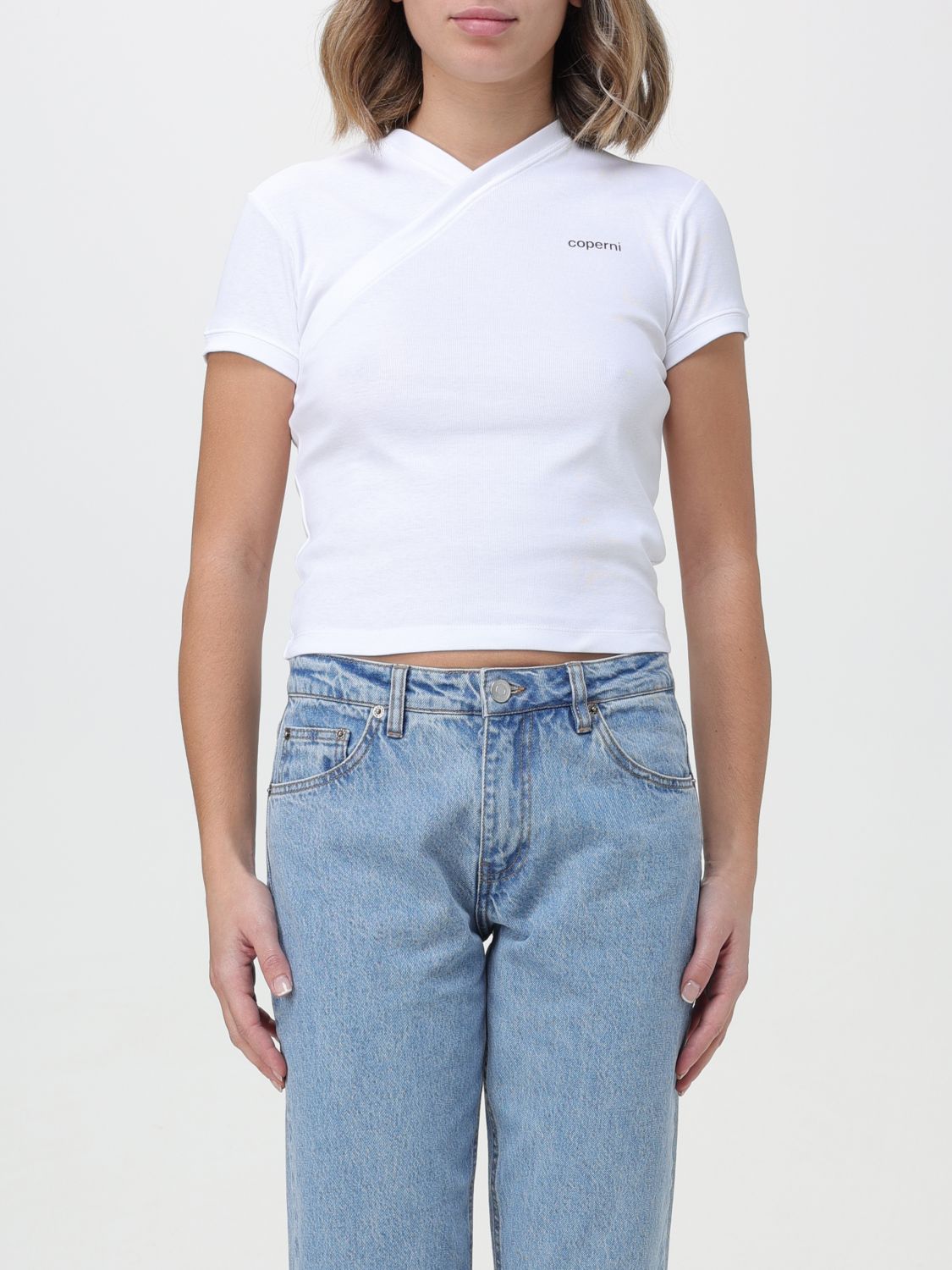 Shop Coperni T-shirt  Woman Color White