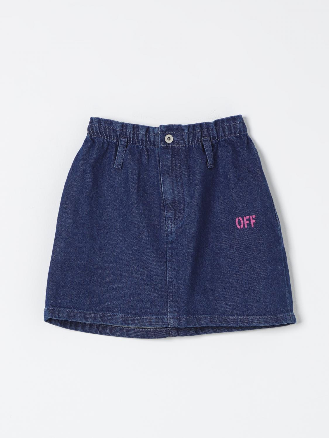 Shop Off-white Skirt  Kids Kids Color Denim