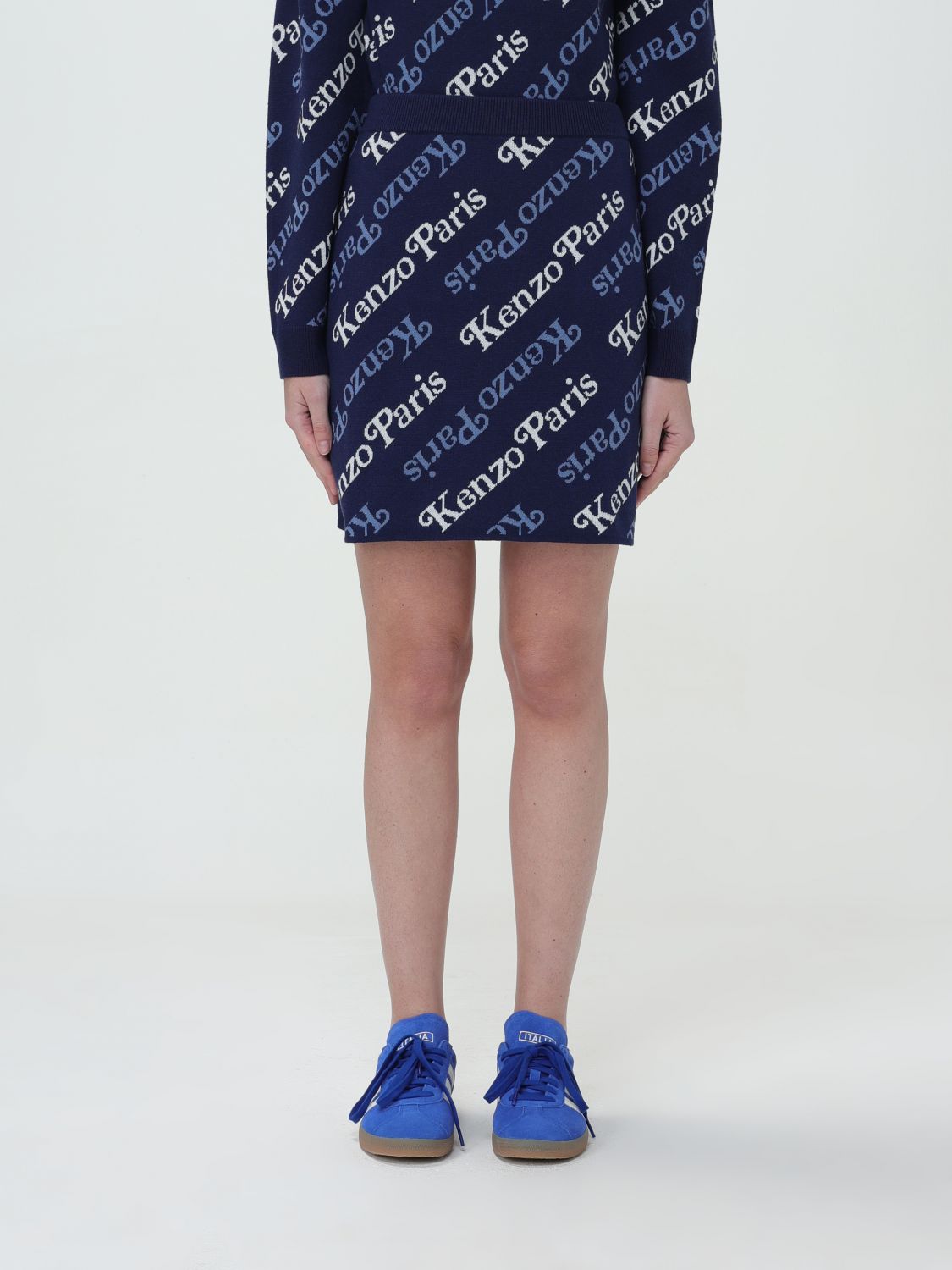 Shop Kenzo Skirt  Woman Color Blue