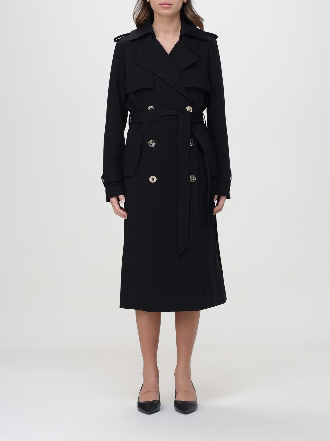 Shop Michael Kors Trench Coat  Woman Color Black
