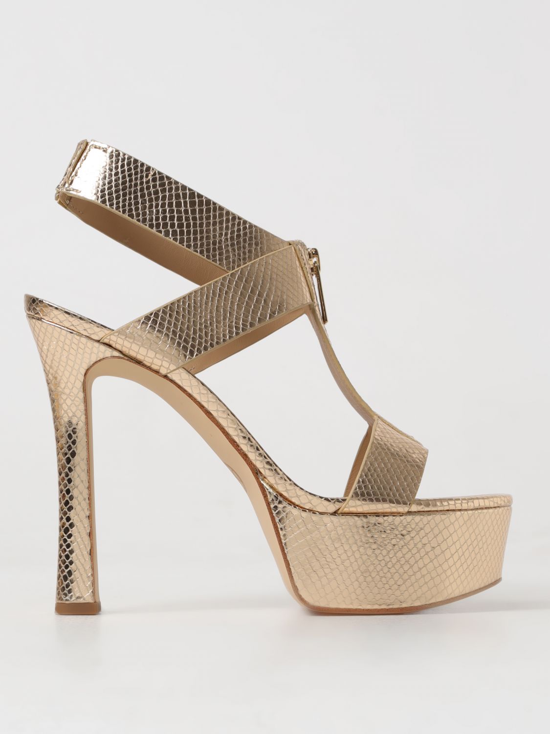 Shop Michael Kors Heeled Sandals  Woman Color Gold