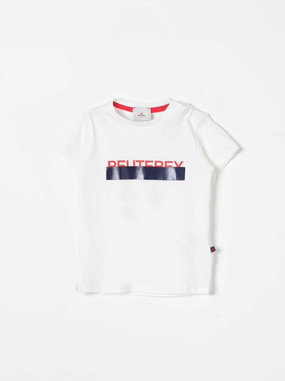 Shop Peuterey T-shirt  Kids Kids Color White