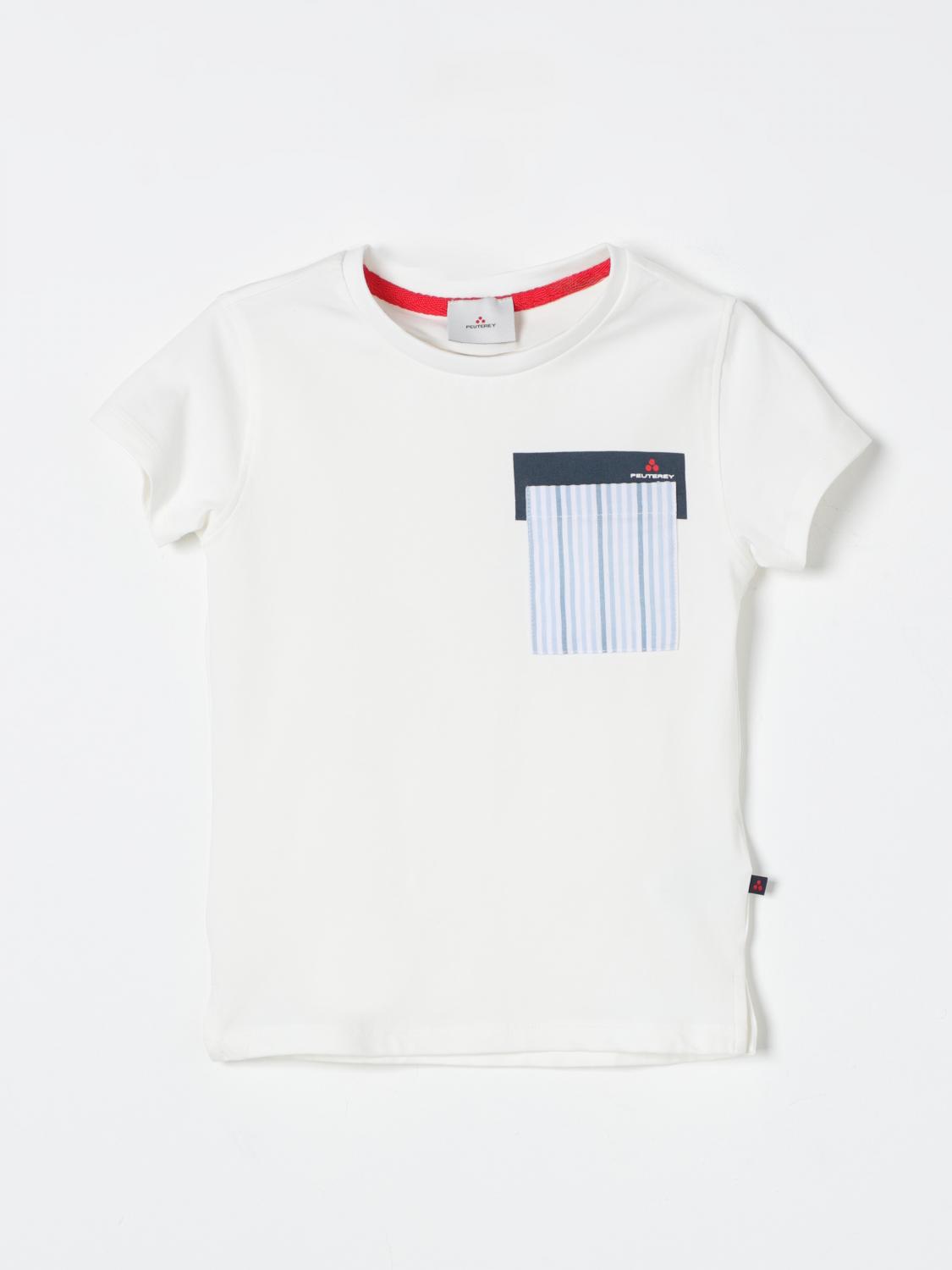 Shop Peuterey T-shirt  Kids Kids Color White