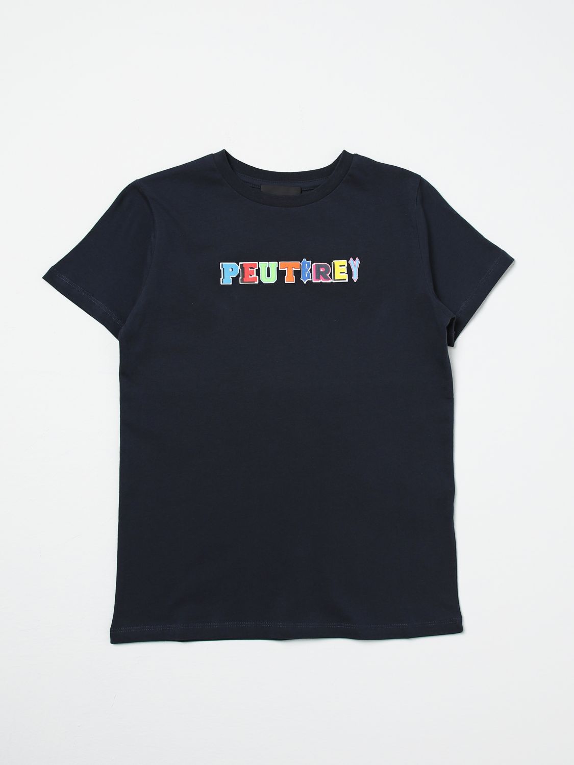Shop Peuterey T-shirt  Kids Kids Color Blue
