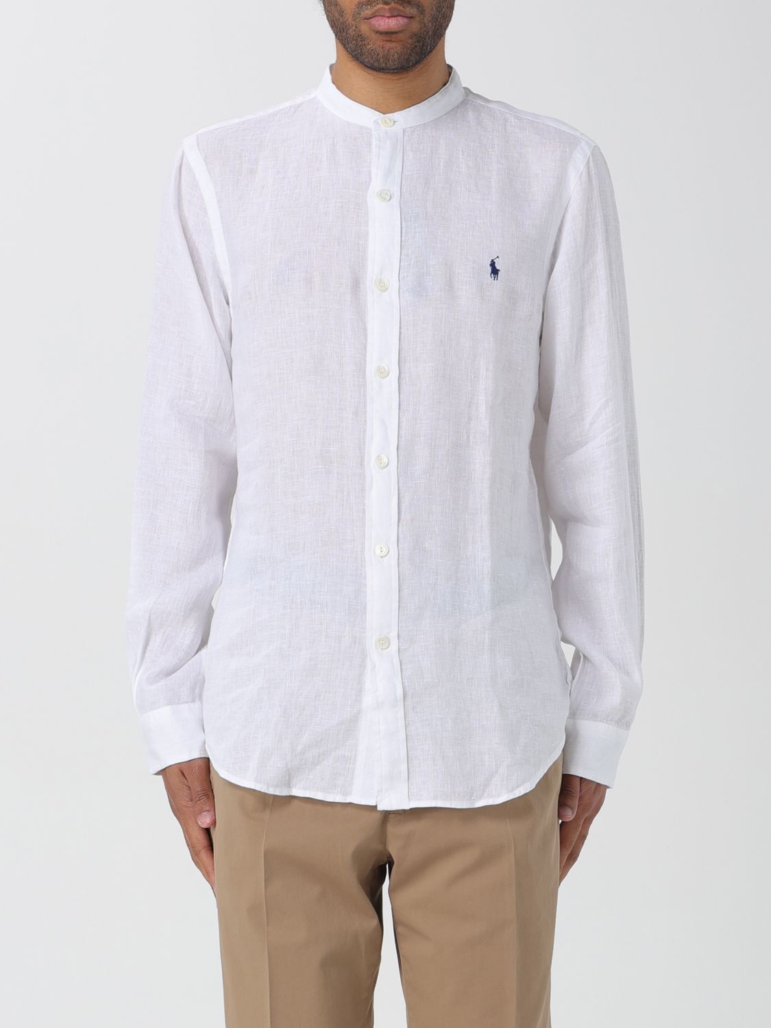 Shop Polo Ralph Lauren Shirt  Men Color White