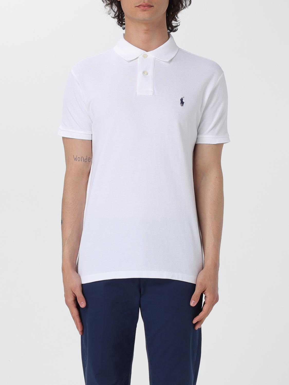 Shop Polo Ralph Lauren Polo Shirt  Men Color White