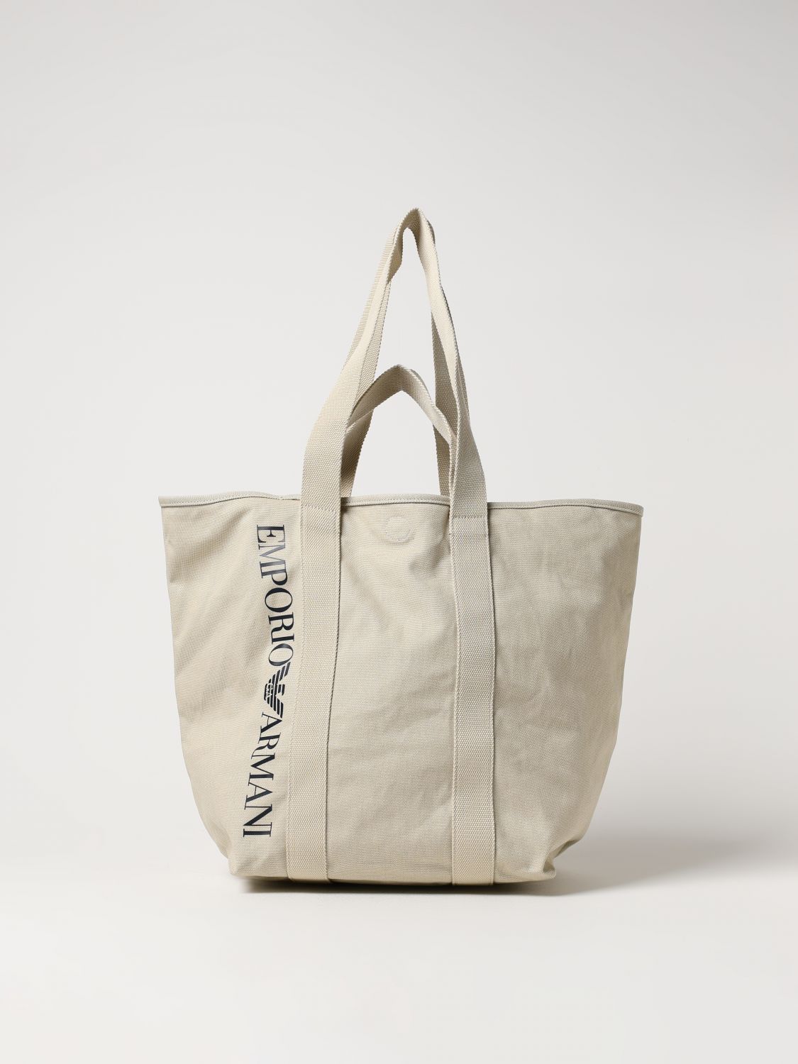 Shop Emporio Armani Tote Bags  Woman Color Beige