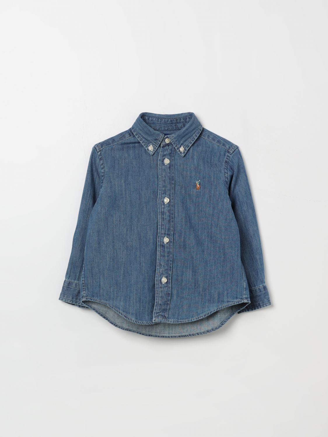 Shop Polo Ralph Lauren Shirt  Kids Color Denim