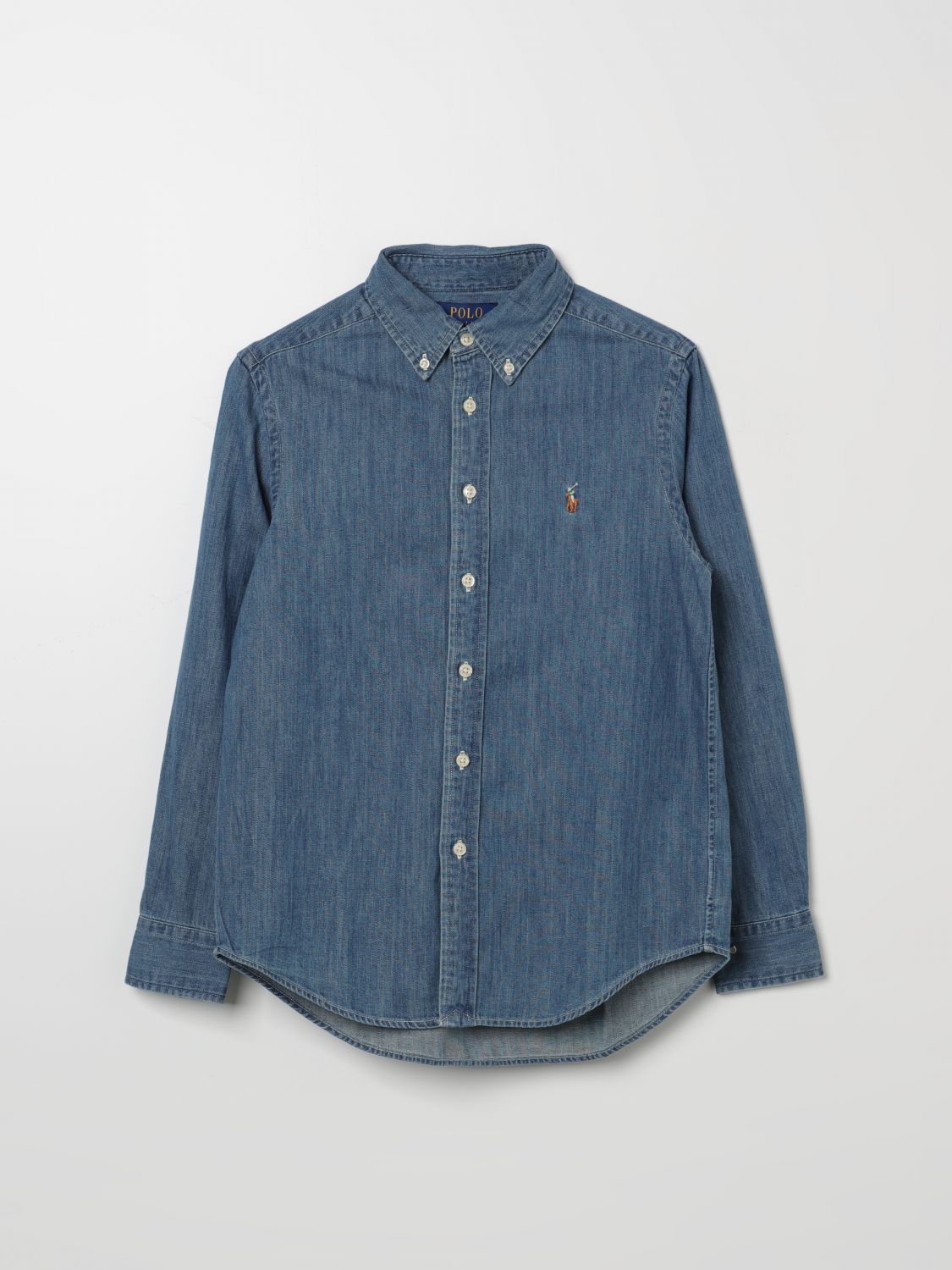 Shop Polo Ralph Lauren Shirt  Kids Color Denim