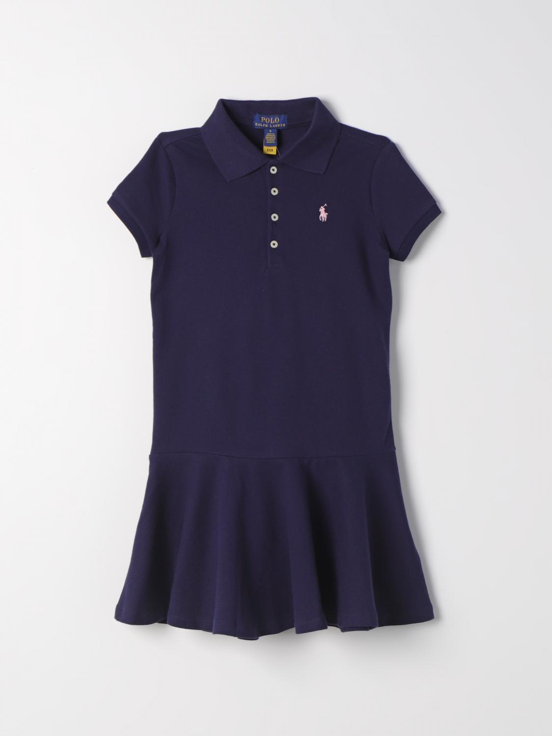 Polo Ralph Lauren Short-sleeve Polo Dress In Navy