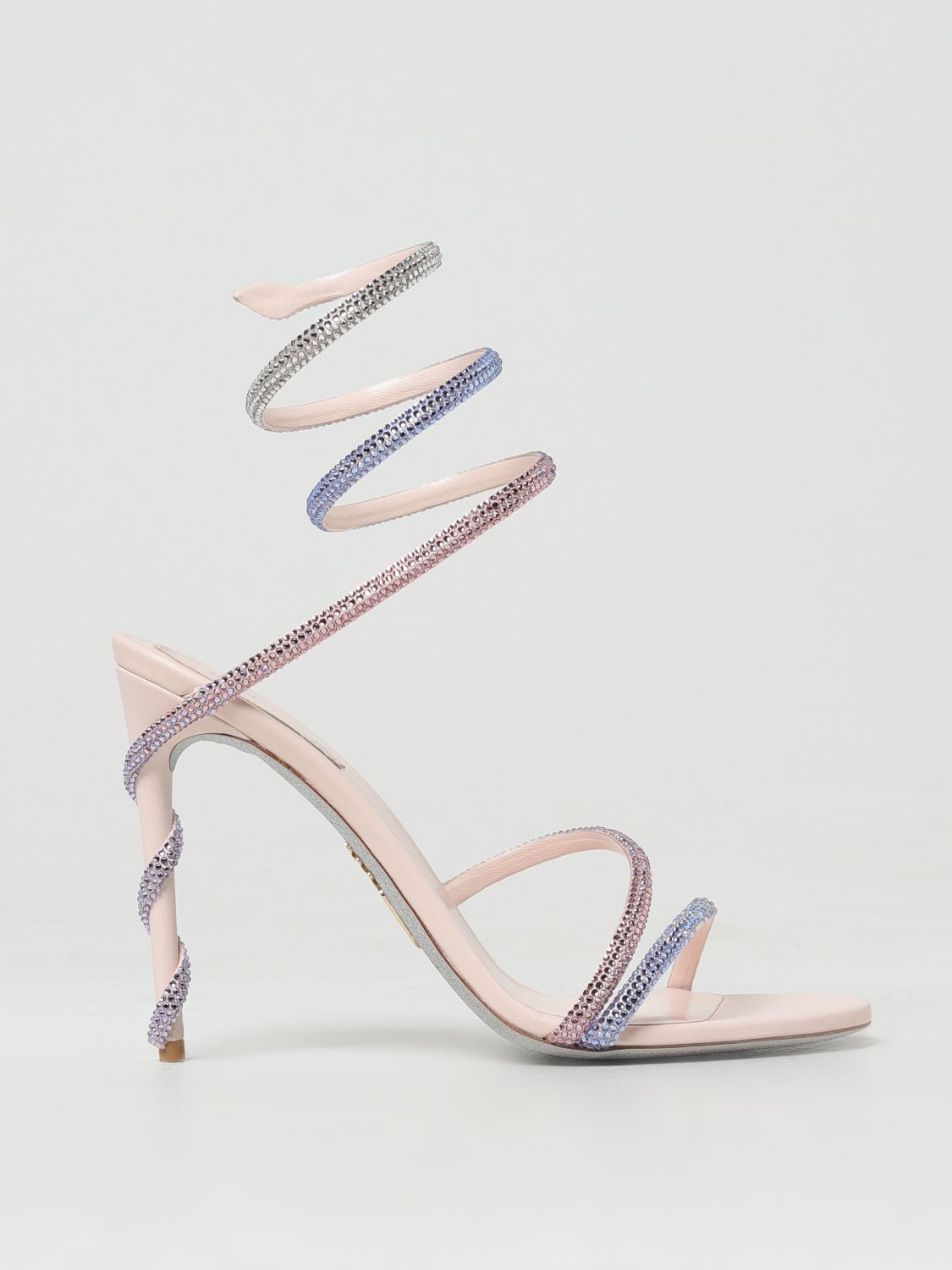 Shop René Caovilla Heeled Sandals Rene Caovilla Woman Color Pink