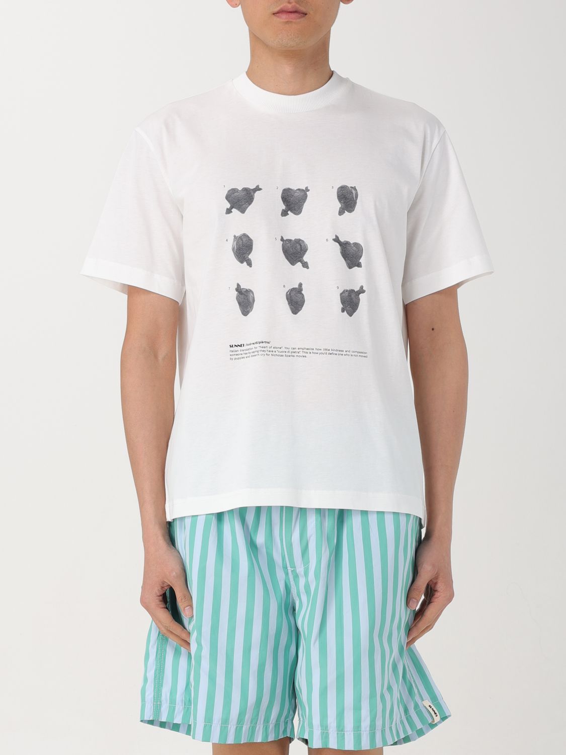 Shop Sunnei T-shirt  Men Color White