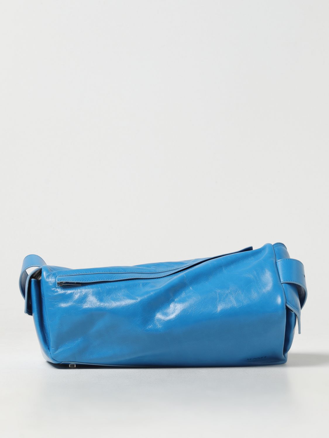 Shop Sunnei Shoulder Bag  Woman Color Gnawed Blue