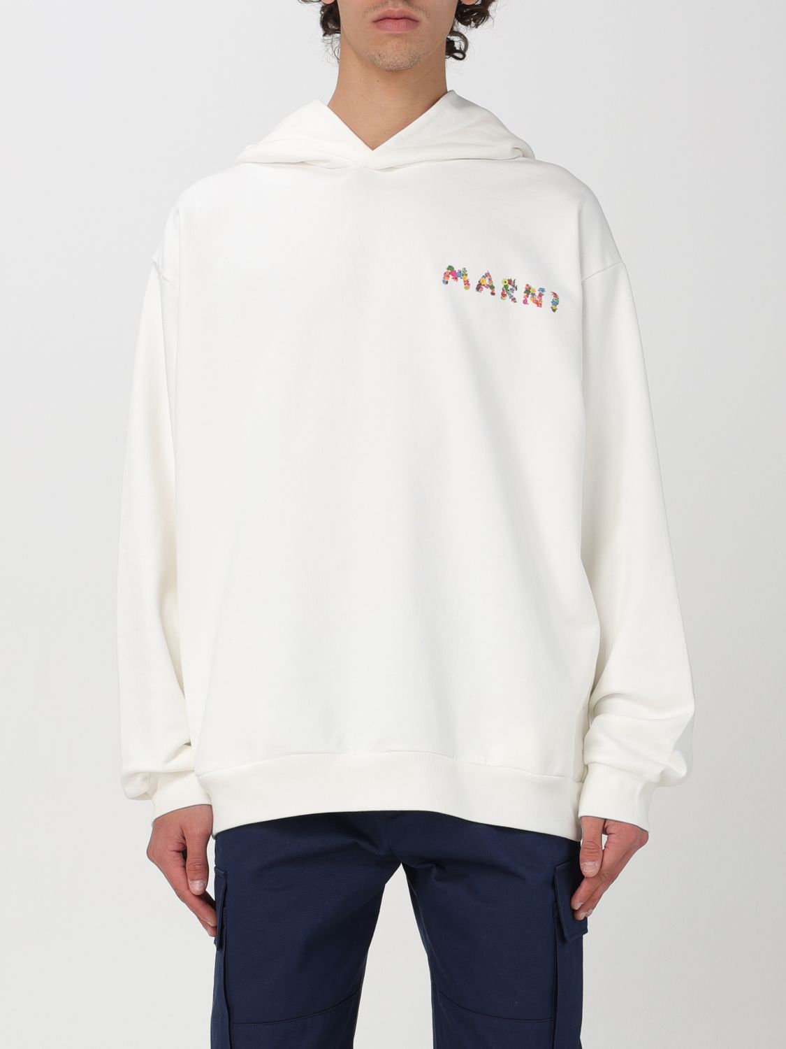 Shop Marni Sweatshirt  Men Color White