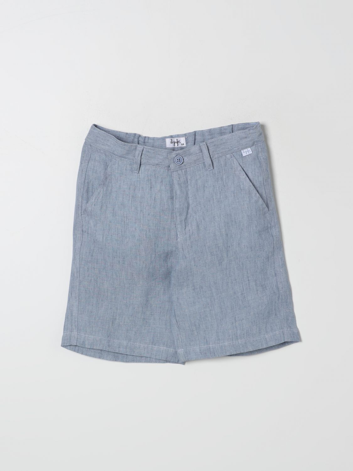 Shop Il Gufo Shorts  Kids Color Gnawed Blue