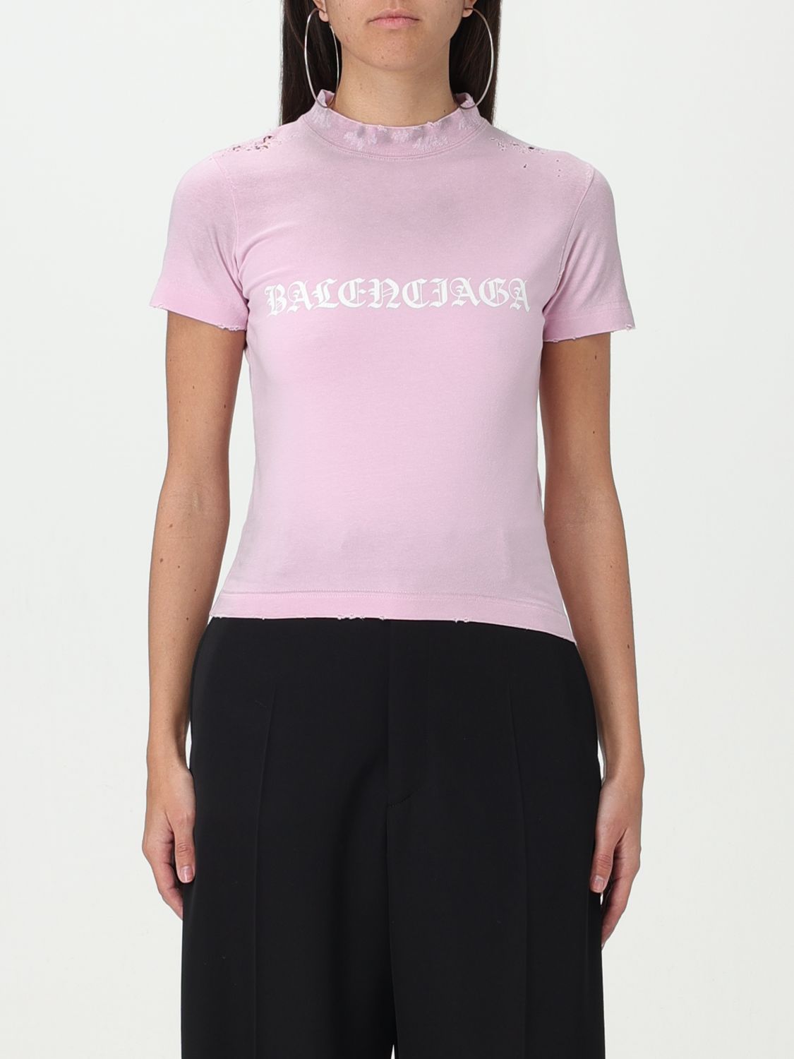 Shop Balenciaga T-shirt  Woman Color Pink