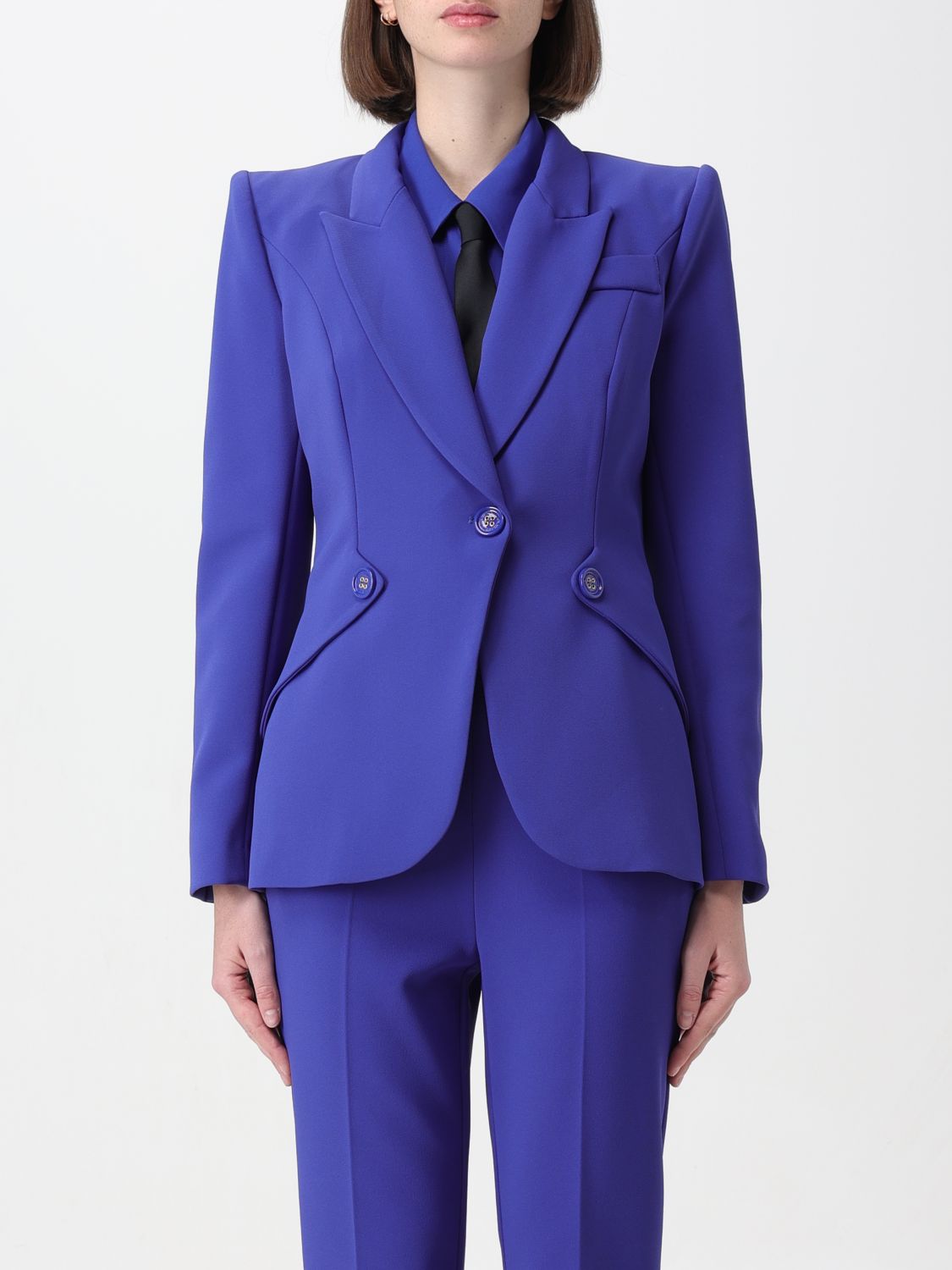 Shop Elisabetta Franchi Blazer  Woman Color Blue