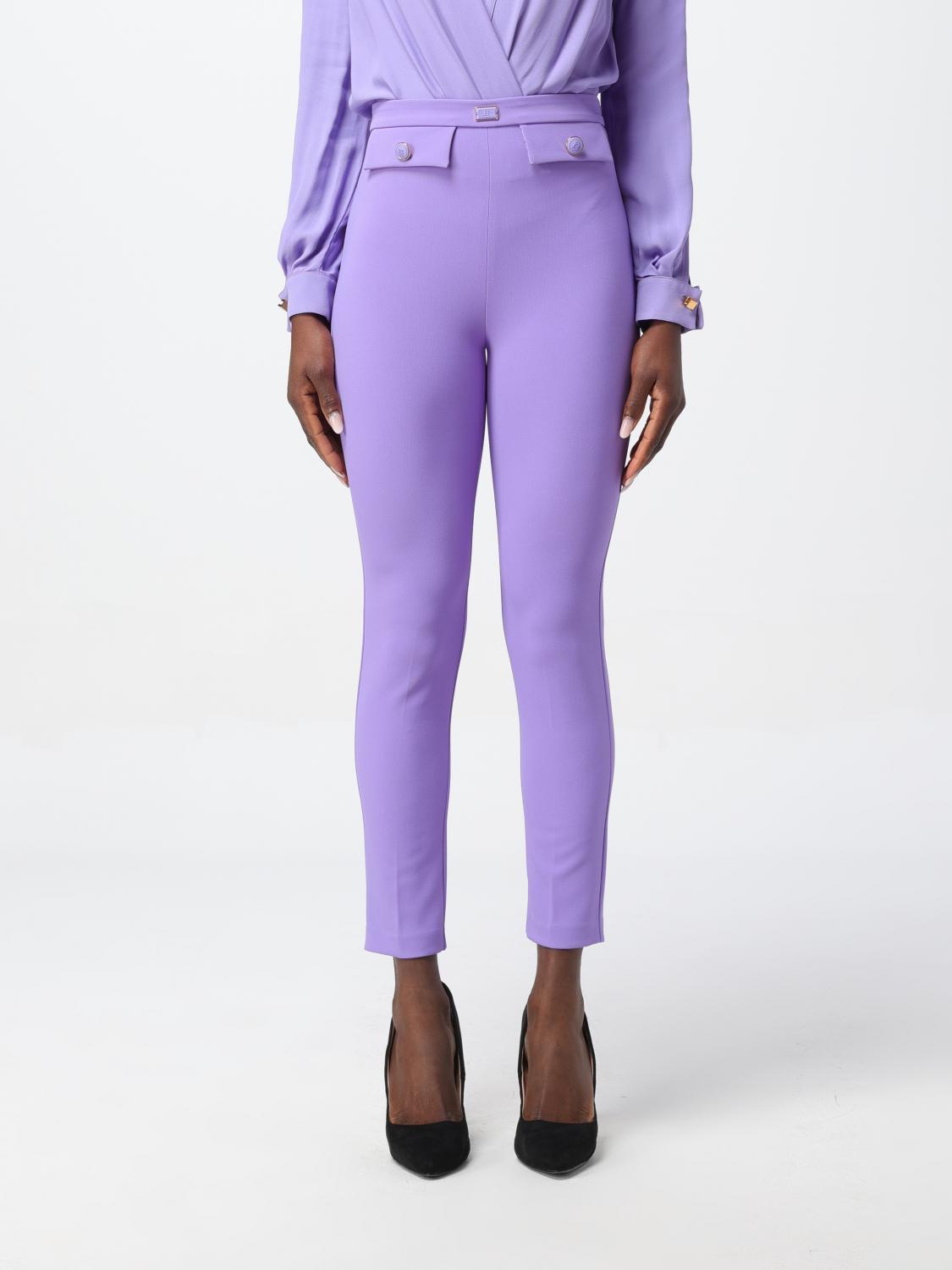 Elisabetta Franchi Trousers Woman In Violet