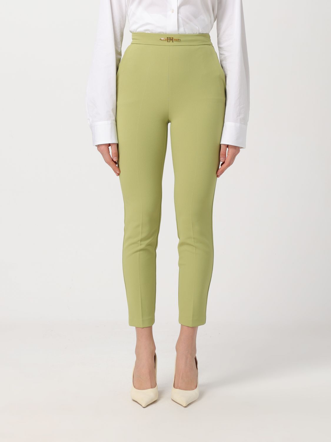 Elisabetta Franchi Pants  Woman Color Green