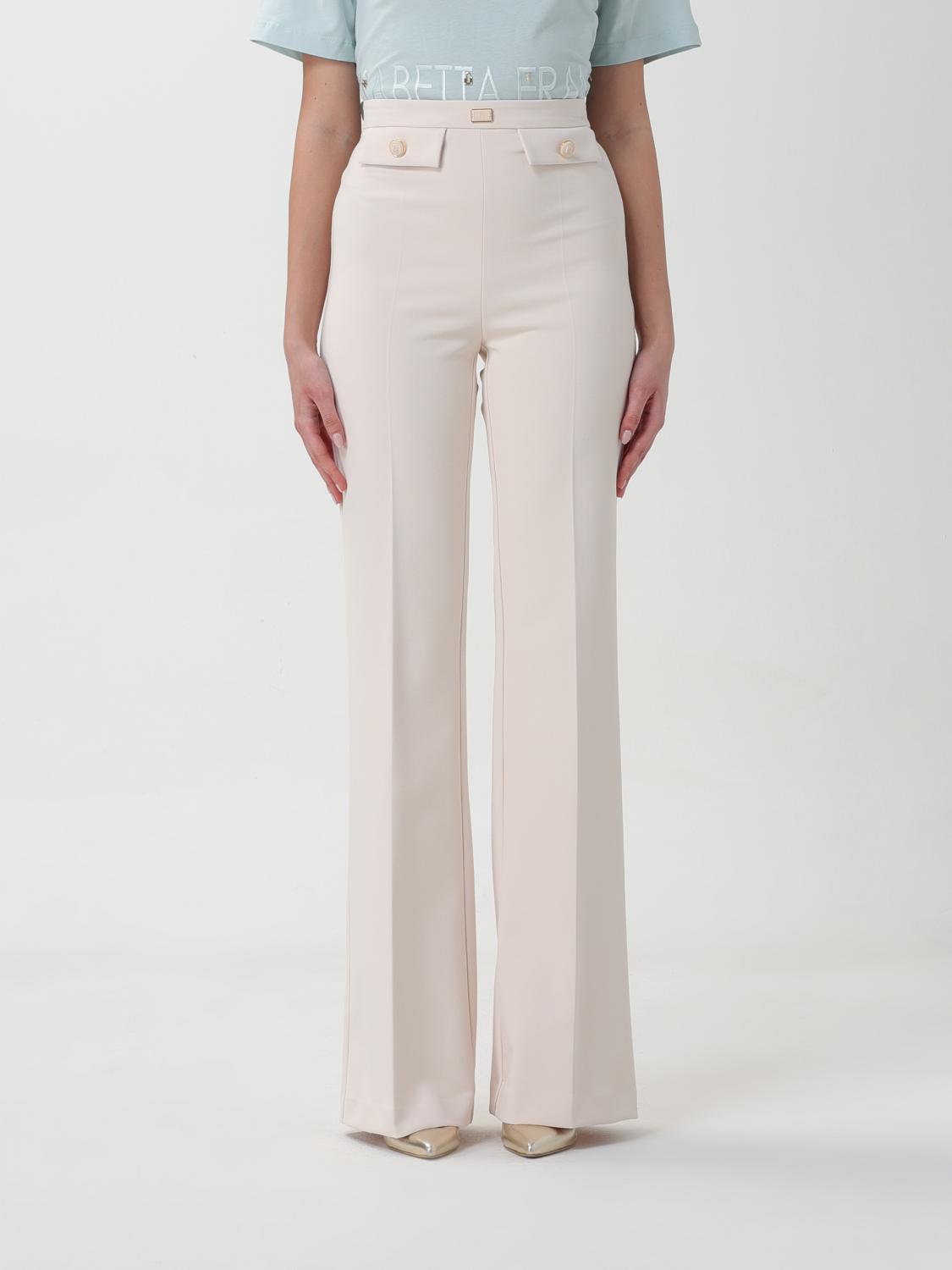 Trousers ELISABETTA FRANCHI Woman colour White