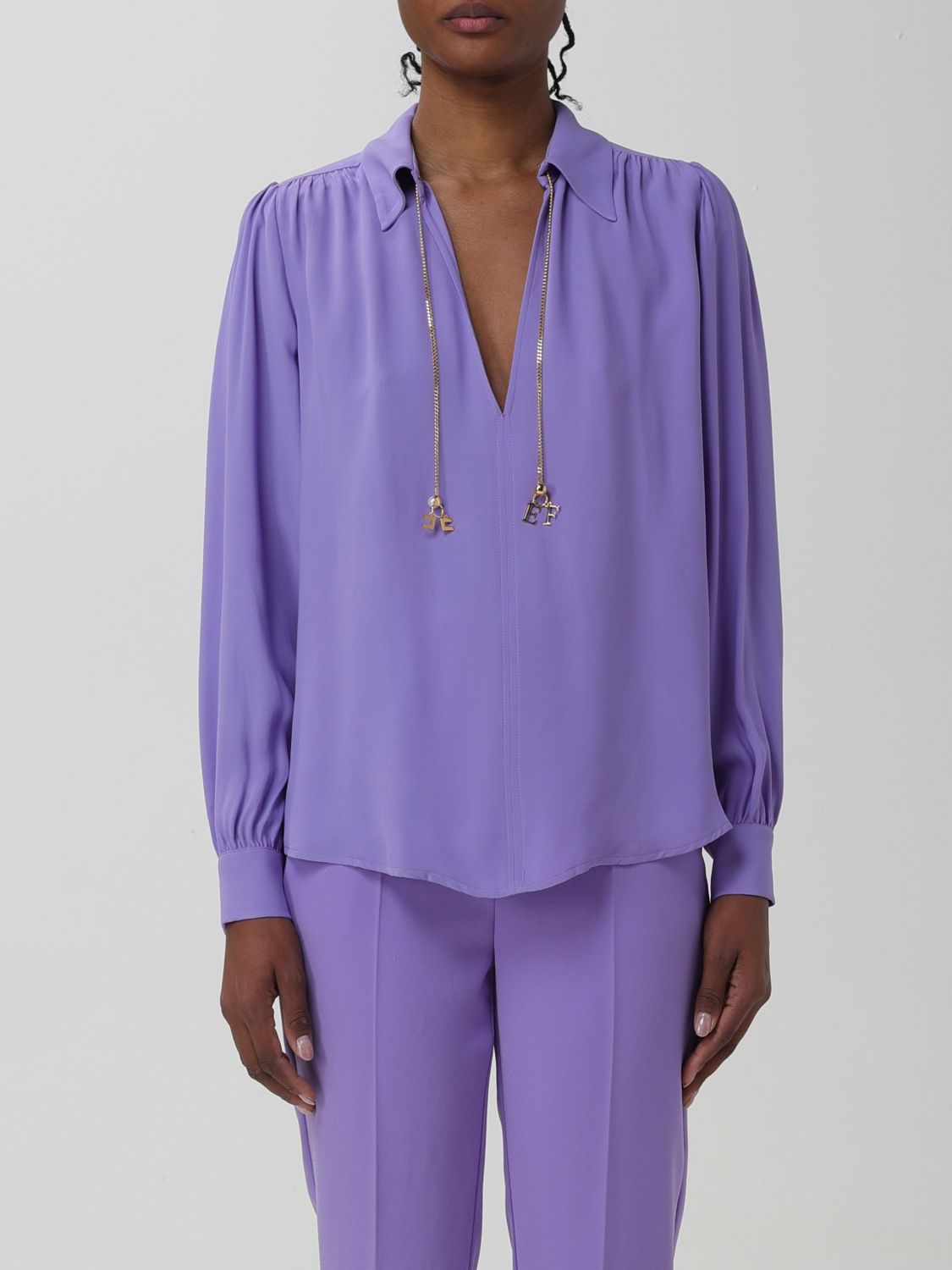 Shop Elisabetta Franchi Top  Woman Color Violet