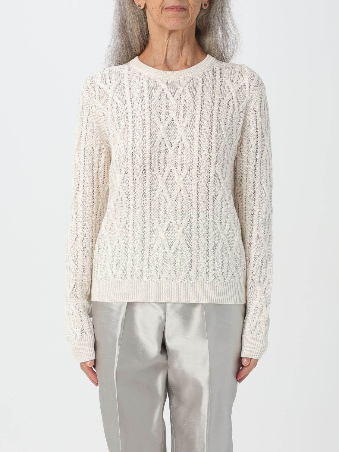 Theory Sweater  Woman Color Cream