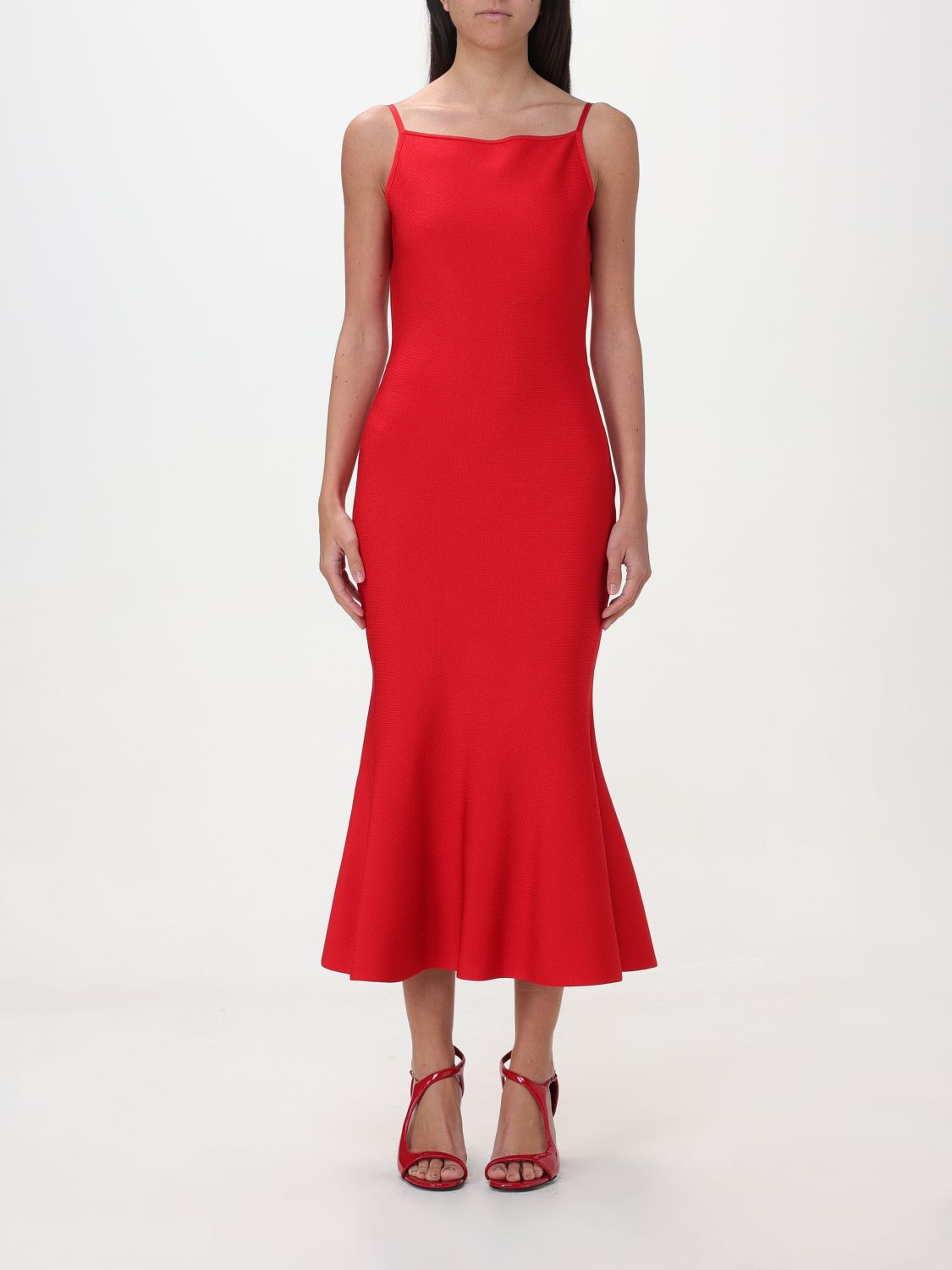 Shop Alexander Mcqueen Dress  Woman Color Red
